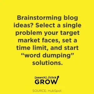 brainstorming blog ideas