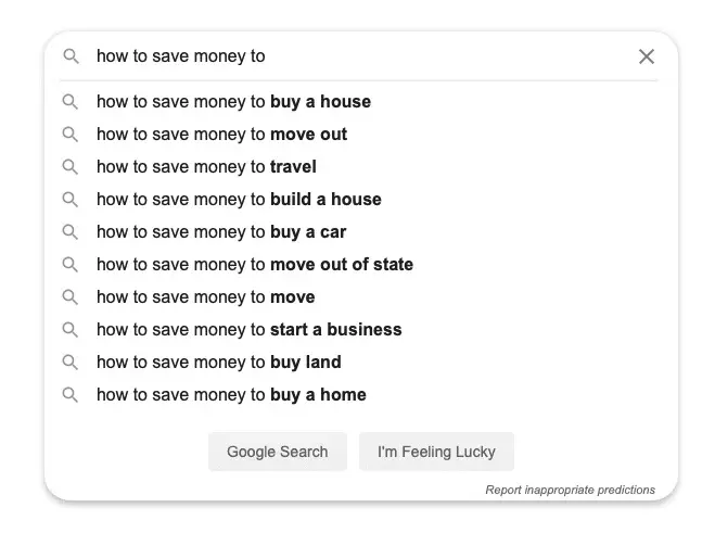 Try Google Suggest and Related Searches