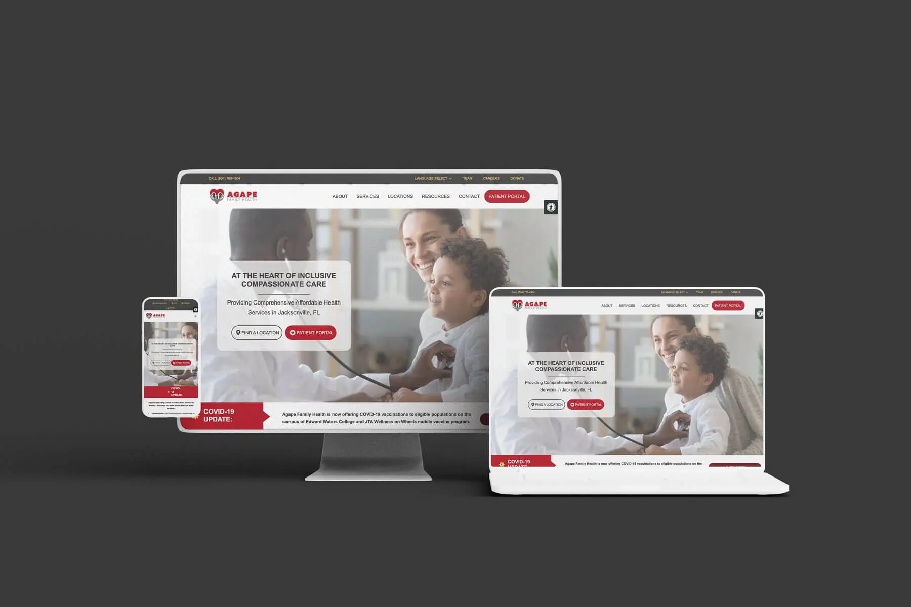 agape-health-website-4942876 web design and development