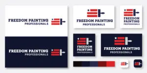 freedom painting logo design