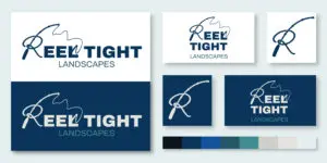 reel tight landscapes logo design