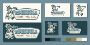 bluebell painting logo design