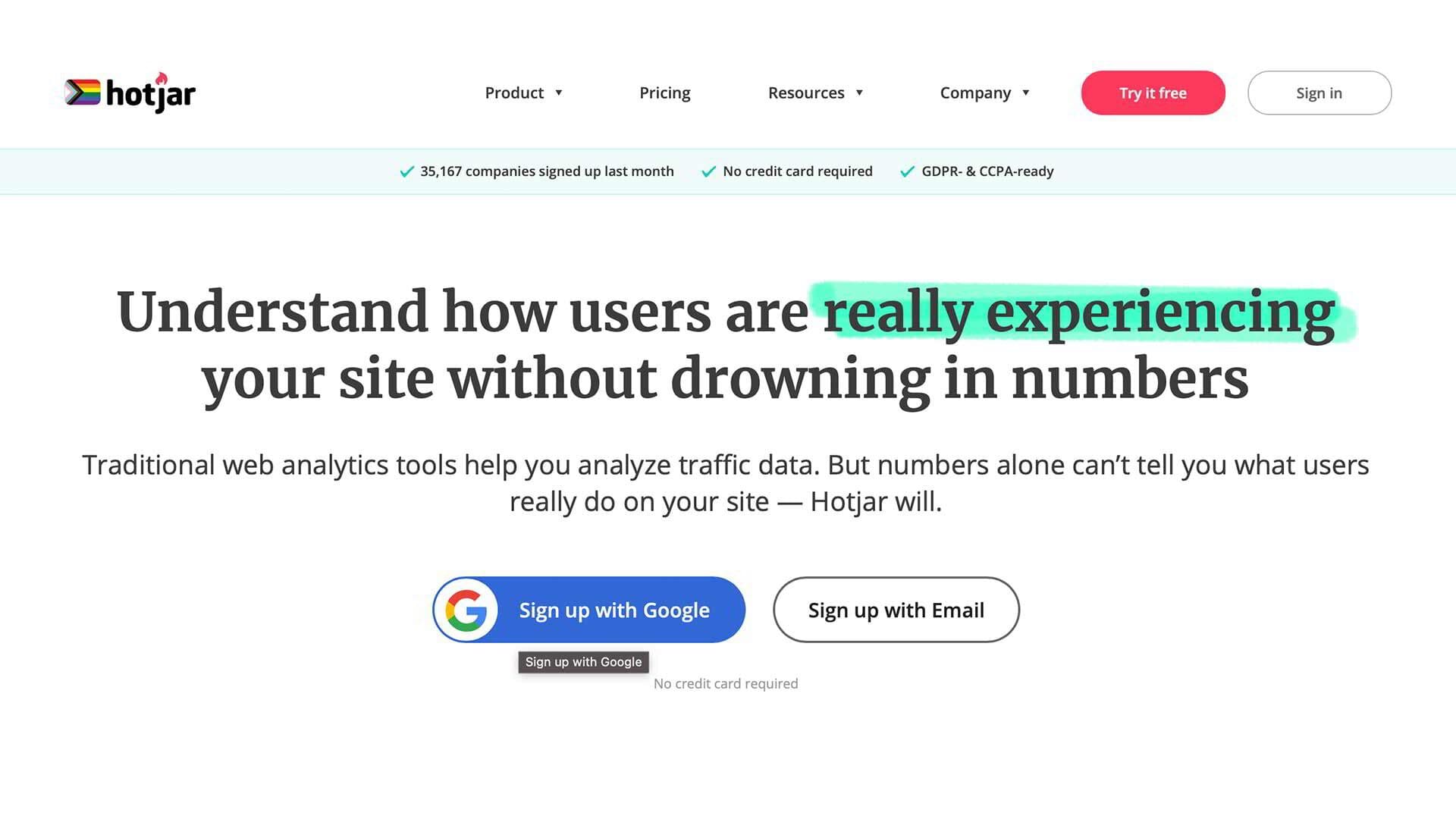 Hotjar provides the broader perspective of boosting your website's user experience and conversion rates