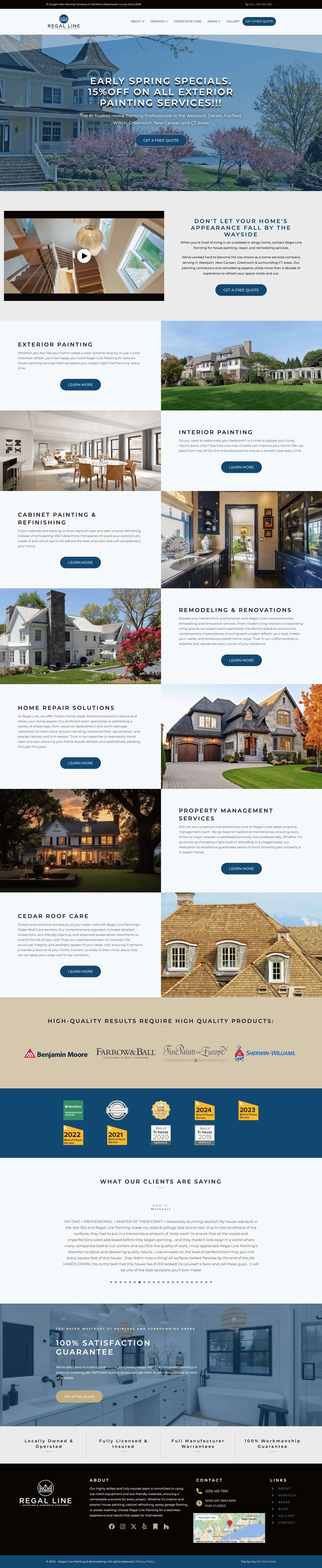 painting contractor website design