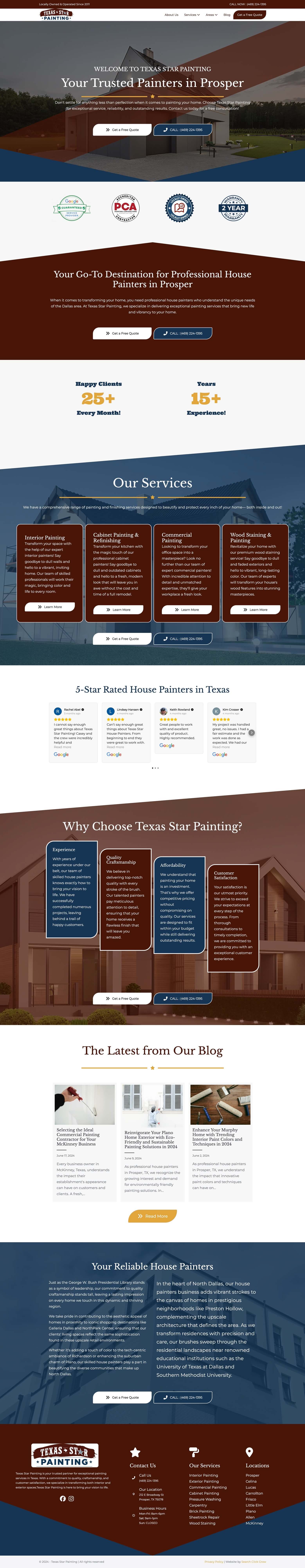 painting contractor website design