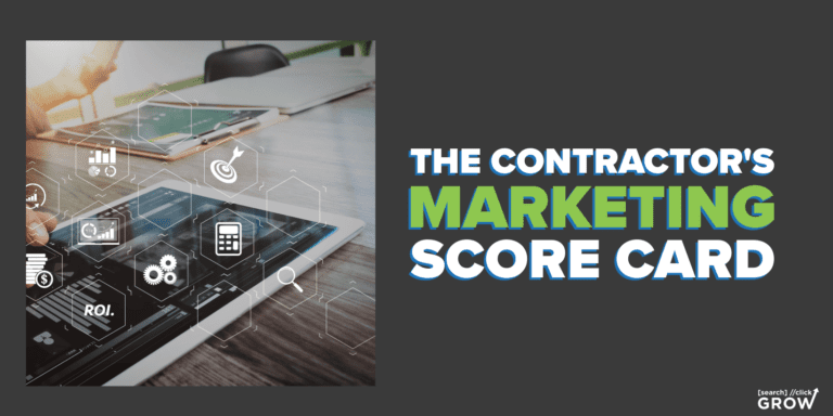 contractors marketing score card